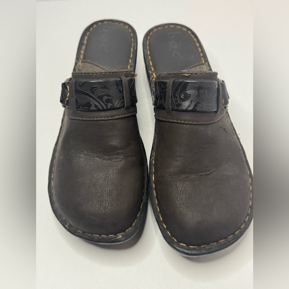 BOC Brown Leather Mules Size 9M